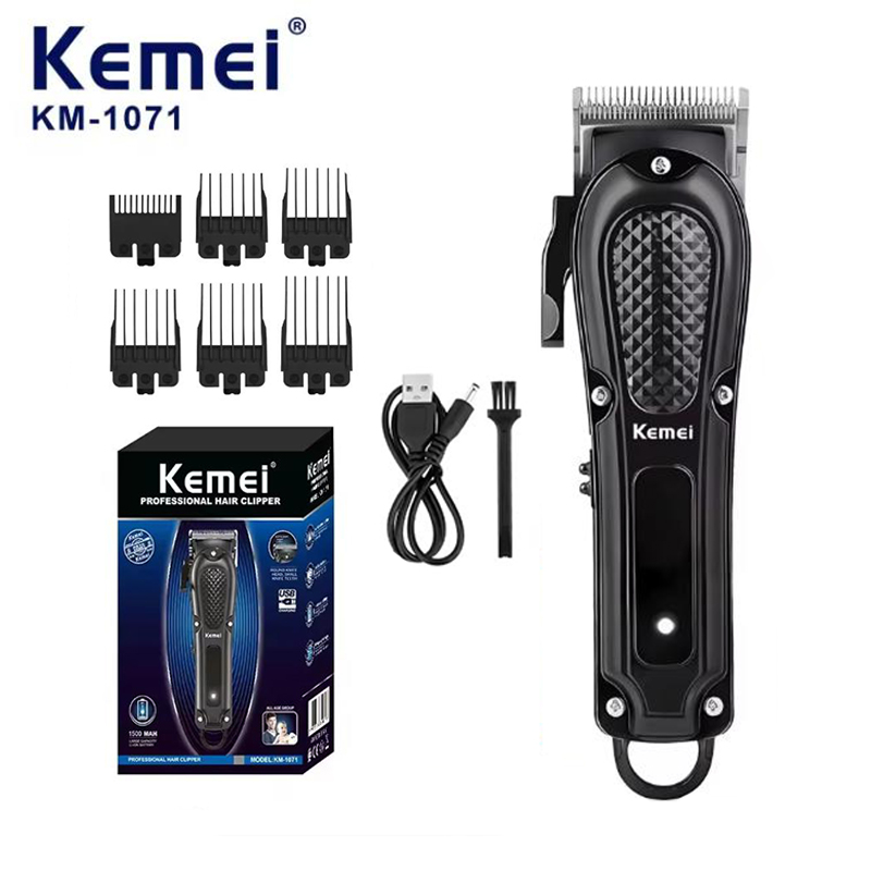 Power Xchange Tools - Kemei KM-1071 電動バリカン UBS 充電式コードレスひげトリマー男性強力な電動バリカントリミングツール