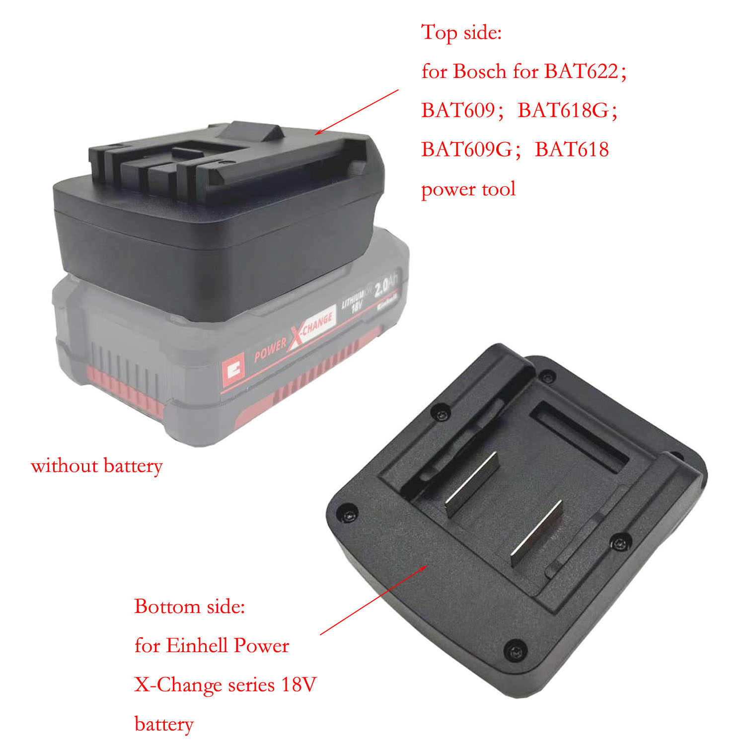 Power Xchange Tools - バッテリーアダプターコンバーター エインヘルパワー X-チェンジバッテリー用 ボッシュ用 BAT622;BAT609;BAT618G 電動工具用