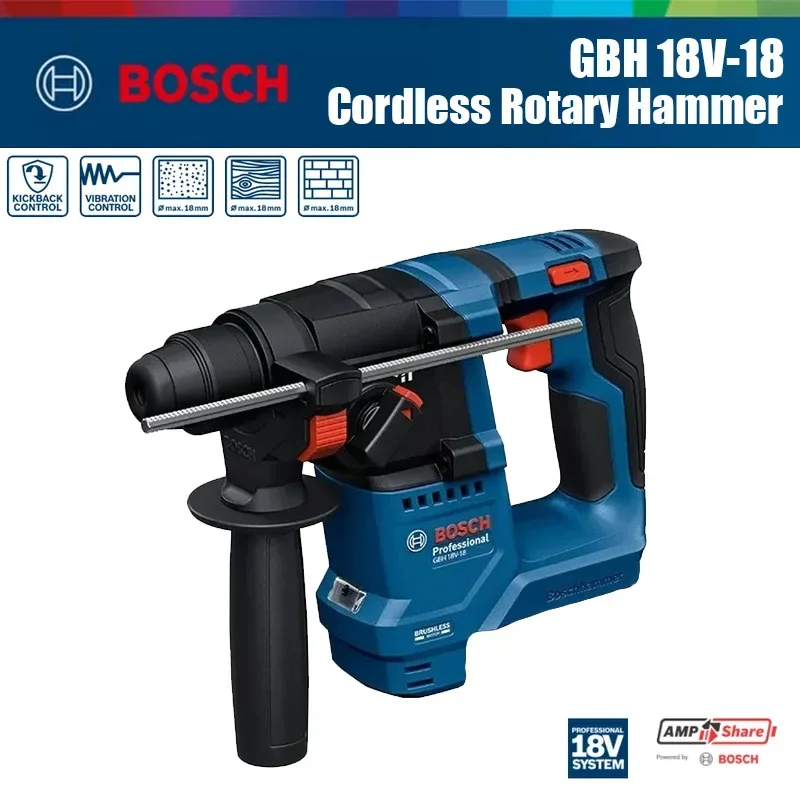 ボッシュ GBH 18V-18 コードレスロータリーハンマー - Power Tools Professional のレビューと価格